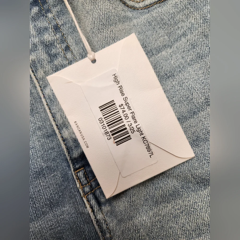 KanCan Sky Blue Wide Leg Jeans - Picture 5 of 5